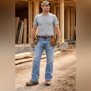 Wrangler Men's Jeans 34x29.5 Boot Fit 98BTWVG Easy on Boots Leg 100% Cotton